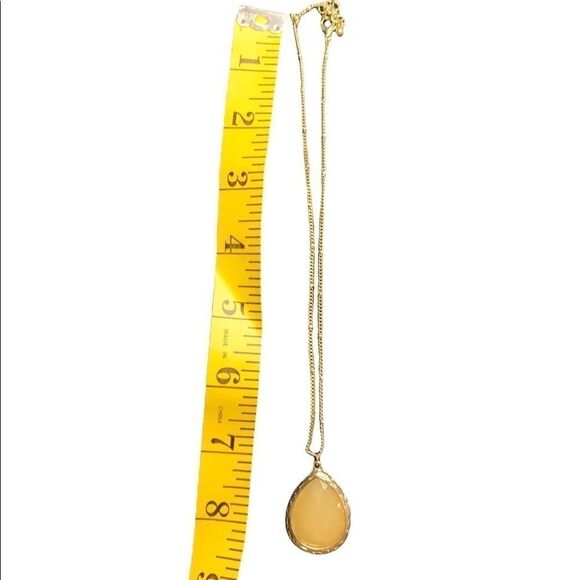 Quartz and gold pendant necklace - Picture 2 of 2